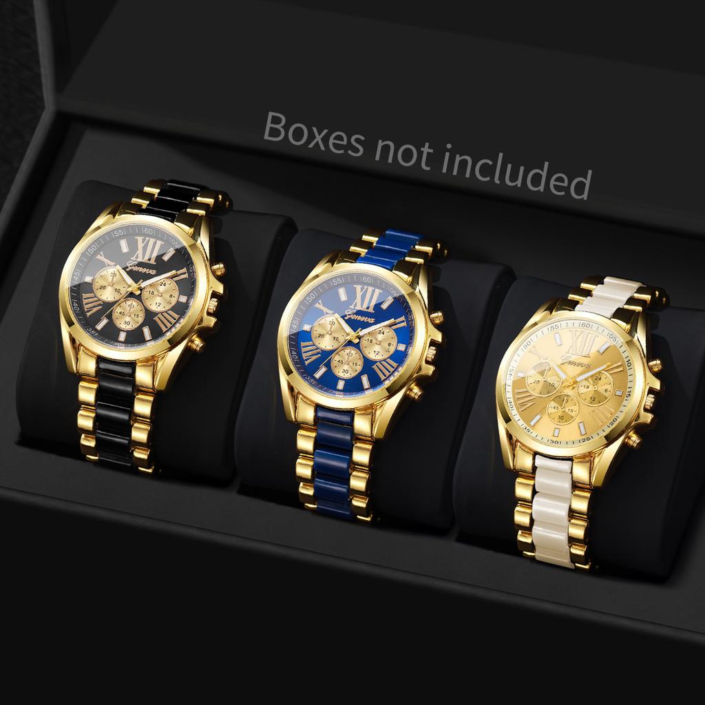 Xiaomi 2/3/4PCS Luxury Men Business Watches Set Fashion Three Eyes Roma Dial Quartz Wristwatch Reloj Hombre (Without Box)