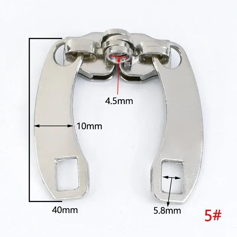 2/4/10Pairs Meetee 5# 8# 10# Nylon Zipper Slider with Lock Hole Suitcase Backpack Anti Theft Zip Head Puller Repair Accessory