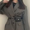 Waist Contemporary Pu Belt With Matching Mini Bag For Womens Stylish Fashion Fall