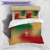 Set Biancheria da Letto Stampata Calcio Portogallo 3 Pezzi Set Copriletto Traspirante Accogliente come Regalo per la Casa Nuova o per le Feste