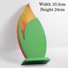 Customized Creative Metal Crystal Trophy, Honor Leaf Medal, Premium Company, Excellent Employee Souvenir, Home Decoration, 1Pc