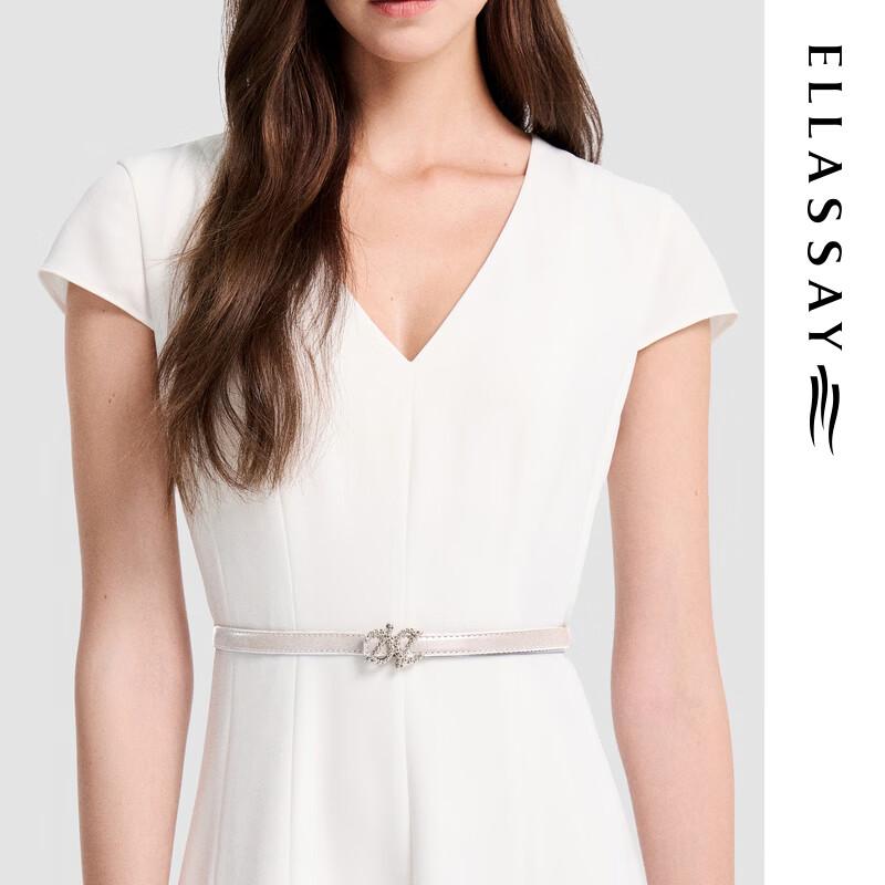 ELLASSAY 2026 Summer French Hepburn Style V-Neck Dress