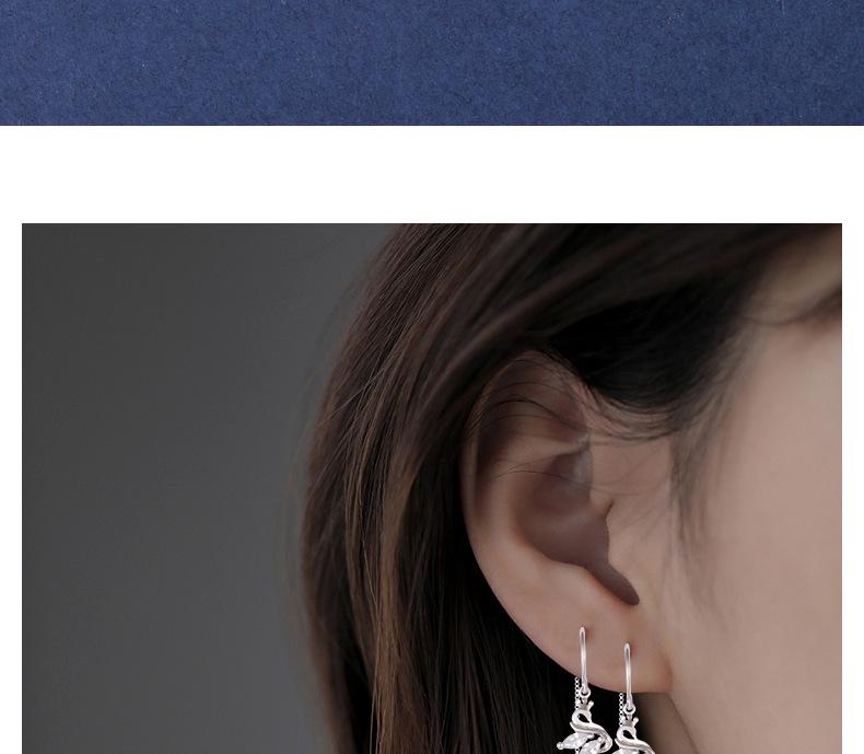 S925 Sterling Silver Swan Tassel Earrings - 2026 Korean Style: Long, Versatile, Fashionable for Women