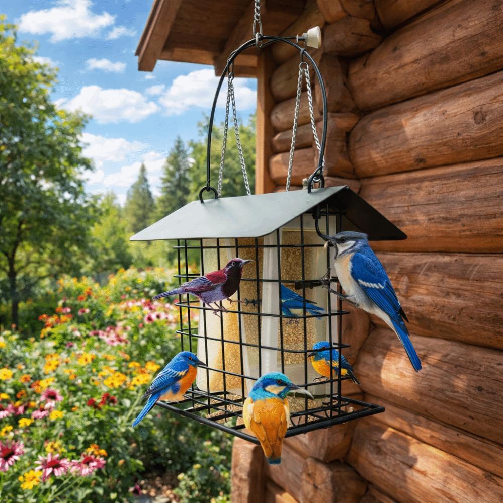 Rust Resistant Bird Feeding Station Weatherproof Suet Holder Food Dispenser  Backyard