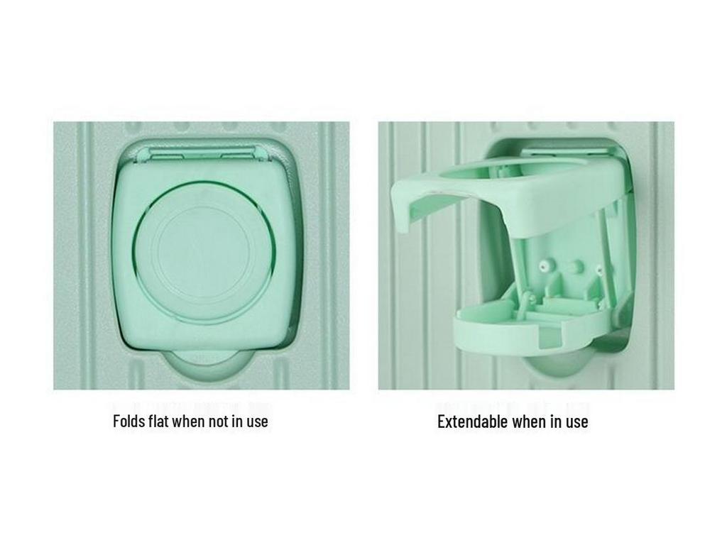 20-Inch Multifunctional Carry-on Suitcase with Durable Aluminum Frame, Rechargeable Feature & Cup Holder