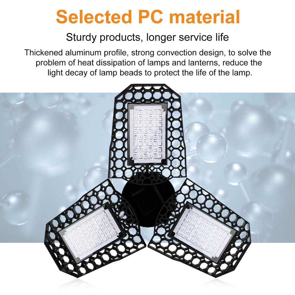 LED Plant Grow Light Foldable Red and Blue Spectrum Plant Light Triple Leaf Trellis Nursery Grow Lights