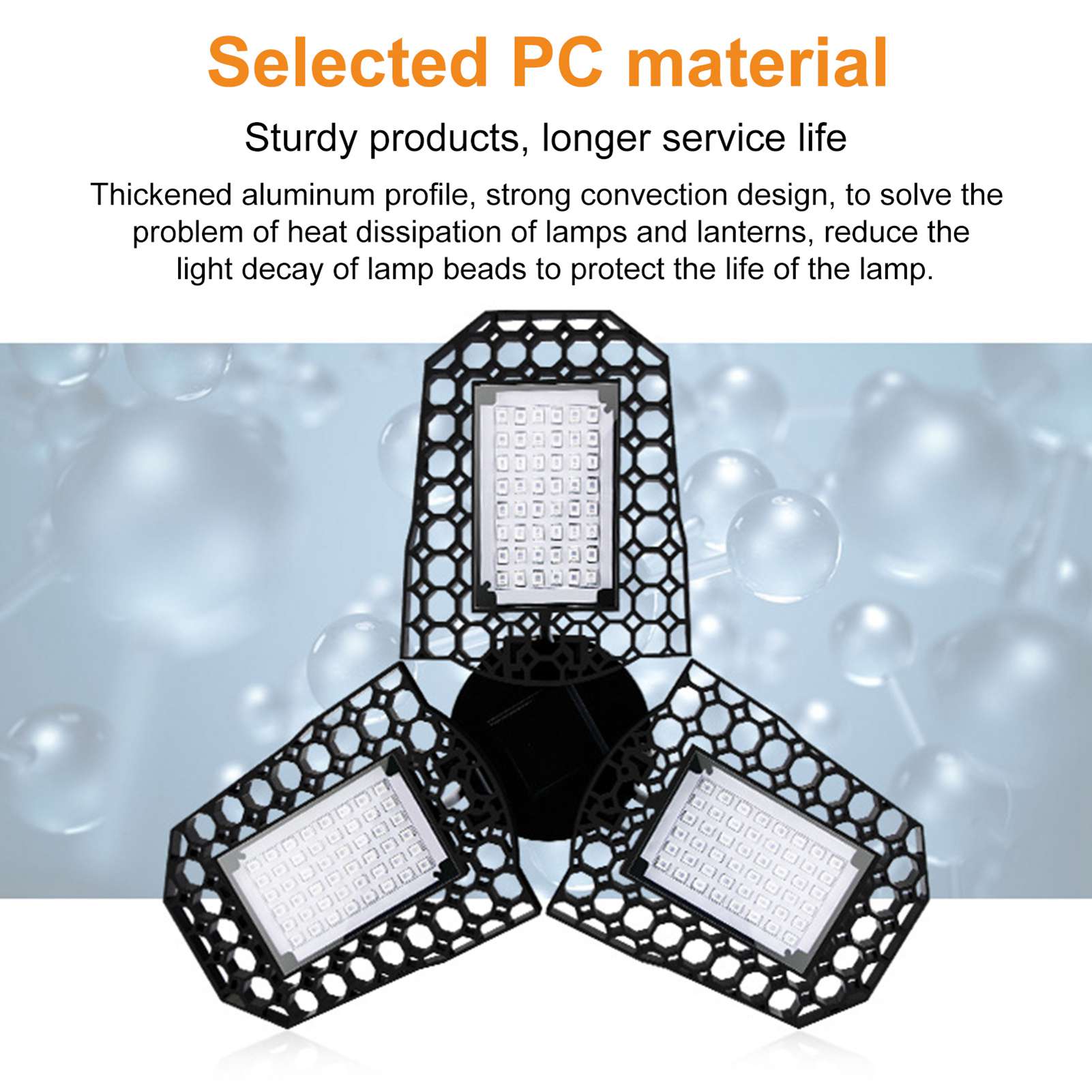 

LED Plant Grow Light Foldable Red and Blue Spectrum Plant Light Triple Leaf Trellis Nursery Grow Lights 144 beads