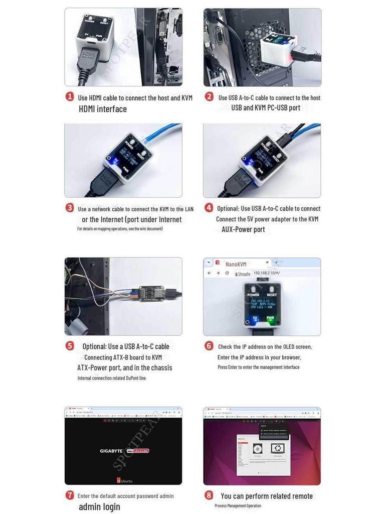 Sipeed NanoKVM: Remote Desktop/Setup/UART Serial Port Server Compatible with Raspberry Pi