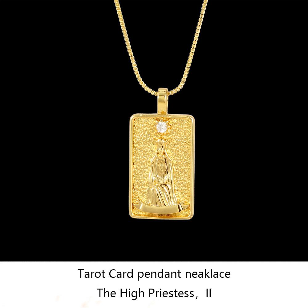 New Necklace Ins Trendy Punk Style Hip-Hop Unisex Necklace with Diamond Square Choker