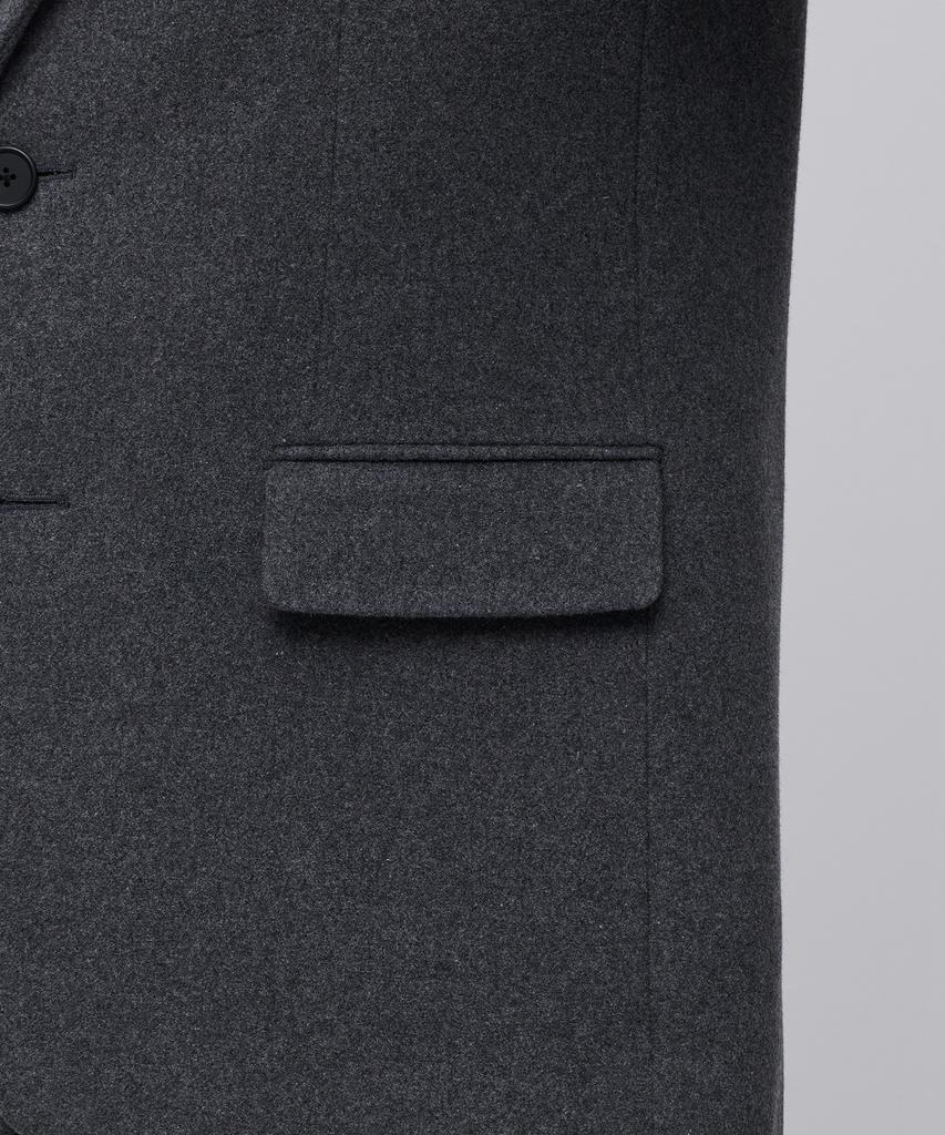Musinsa Standard Wool Blend Melton Daddy Shoulder Oversized Blazer [Medium Grey]