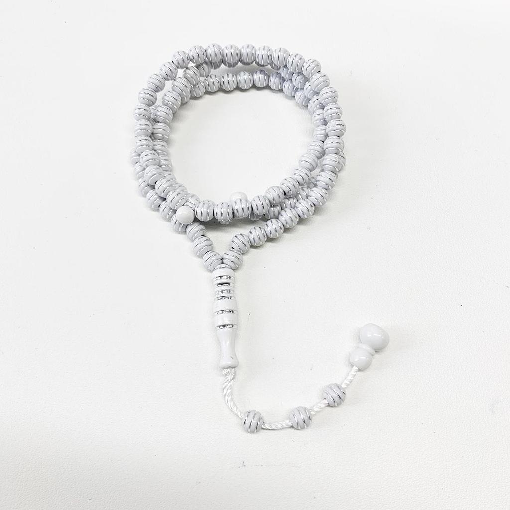 99-Perlen galvanisiertes geripptes Armband: Muslimische Gebetsperlen und arabisches Anbetungszubehör.