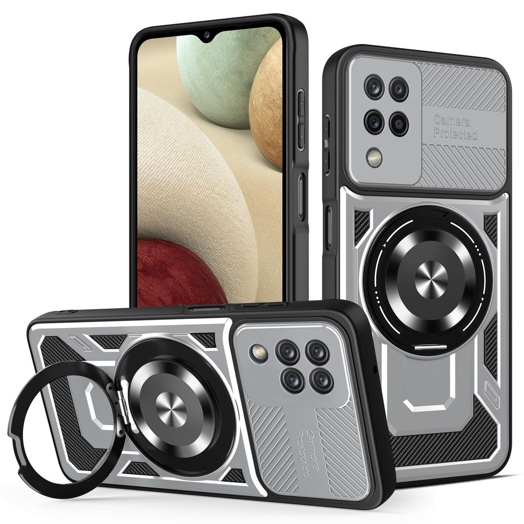 For Samsung A12 Case Galaxy F12 Cover Galaxy A12 F12 M12 Magnetic Shockproof Ring Holder Case Magsafe Wireless Charge Cover