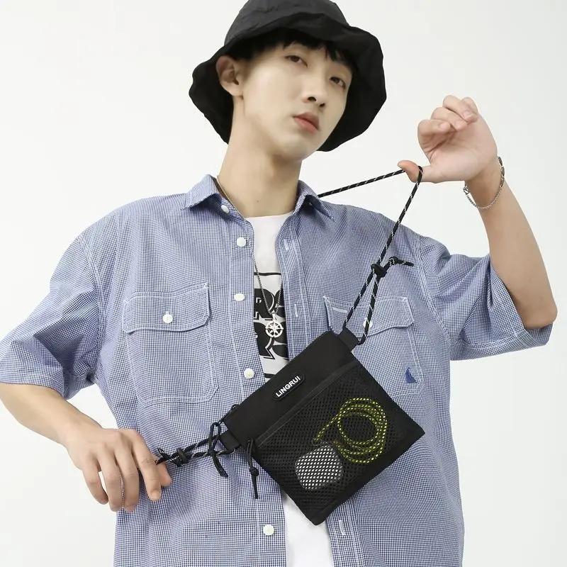 Waterproof Nylon Travel Wallet Shoulder Neck Bag Crossbody Messenger Document Passport Holder Belt Pouch Outdoor Hiking Camping