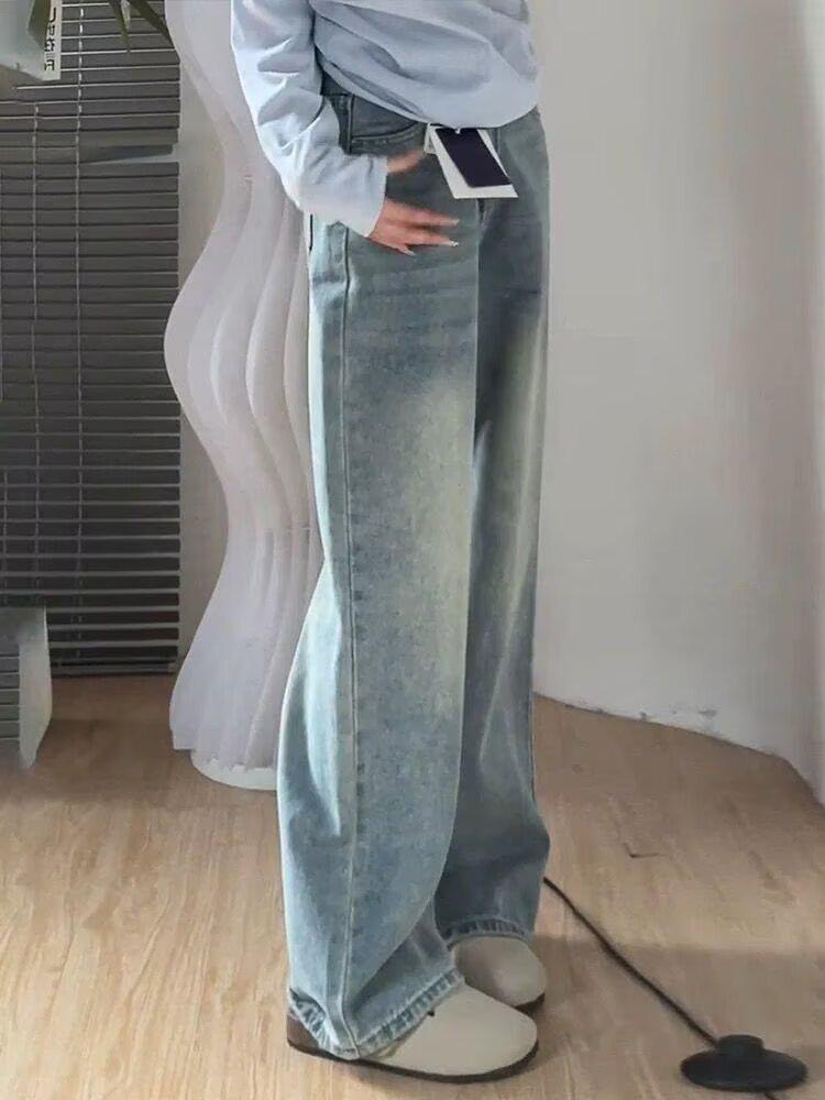 

Джинсовые брюки палаццо Харадзюку - Тренд лета 2025 S: Height 155-165CM (75-90 lbs)