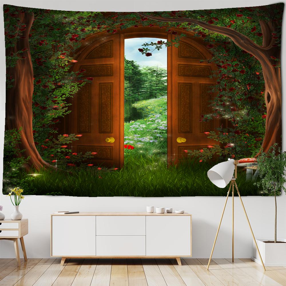 Fairy Tale For est Tapestry Wall Hanging Fantasy Magic Trees House In Dreamland Tapestry For Kids Room Decor Party Backdrop Cloth