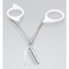 Green Bell Stainless Steel Eyebrow Scissors with Comb (White)