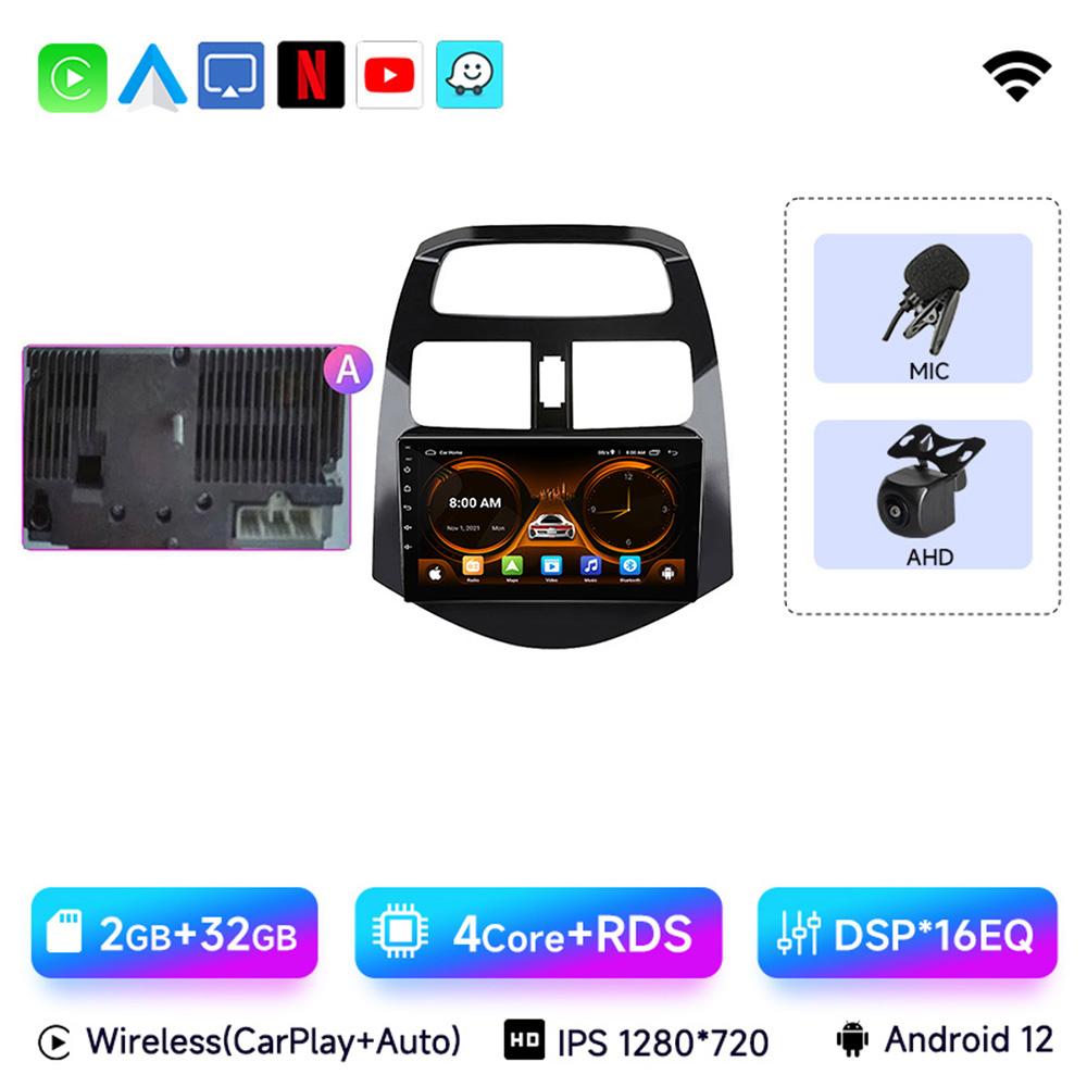 JIUYIN Android 13 Car Radio Multimedia Video Player For Chevrolet Spark Beat Matiz Creative 2010-2014 2Din 4G Navigation Carplay