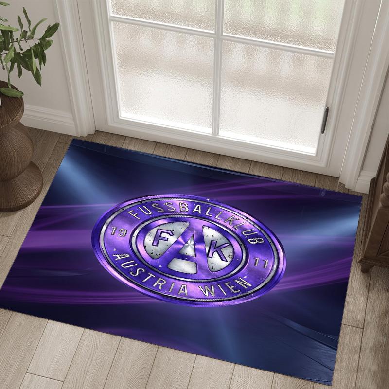 Austria Wien FC Design Crystal Velvet Carpet Cozy Non?Slip Printed Rug For Bedroom Living Room Entrance