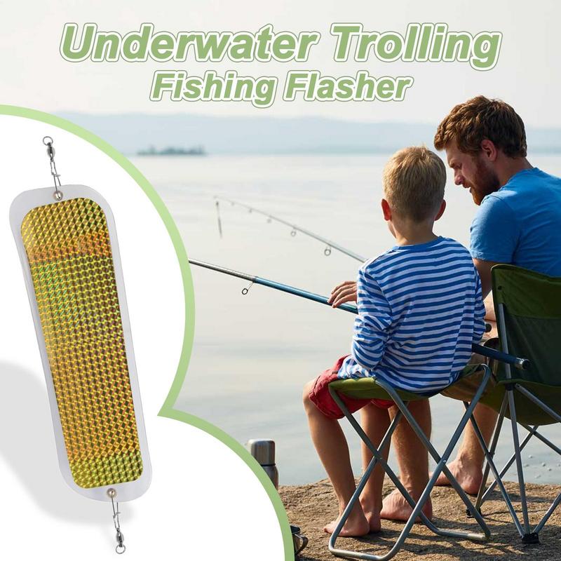 Fishing Laser Reflective Sheet Outdoor Fishing Trolling Flasher Sturdy Fishing Reflector for Trolling Salmon Fishing Accessories