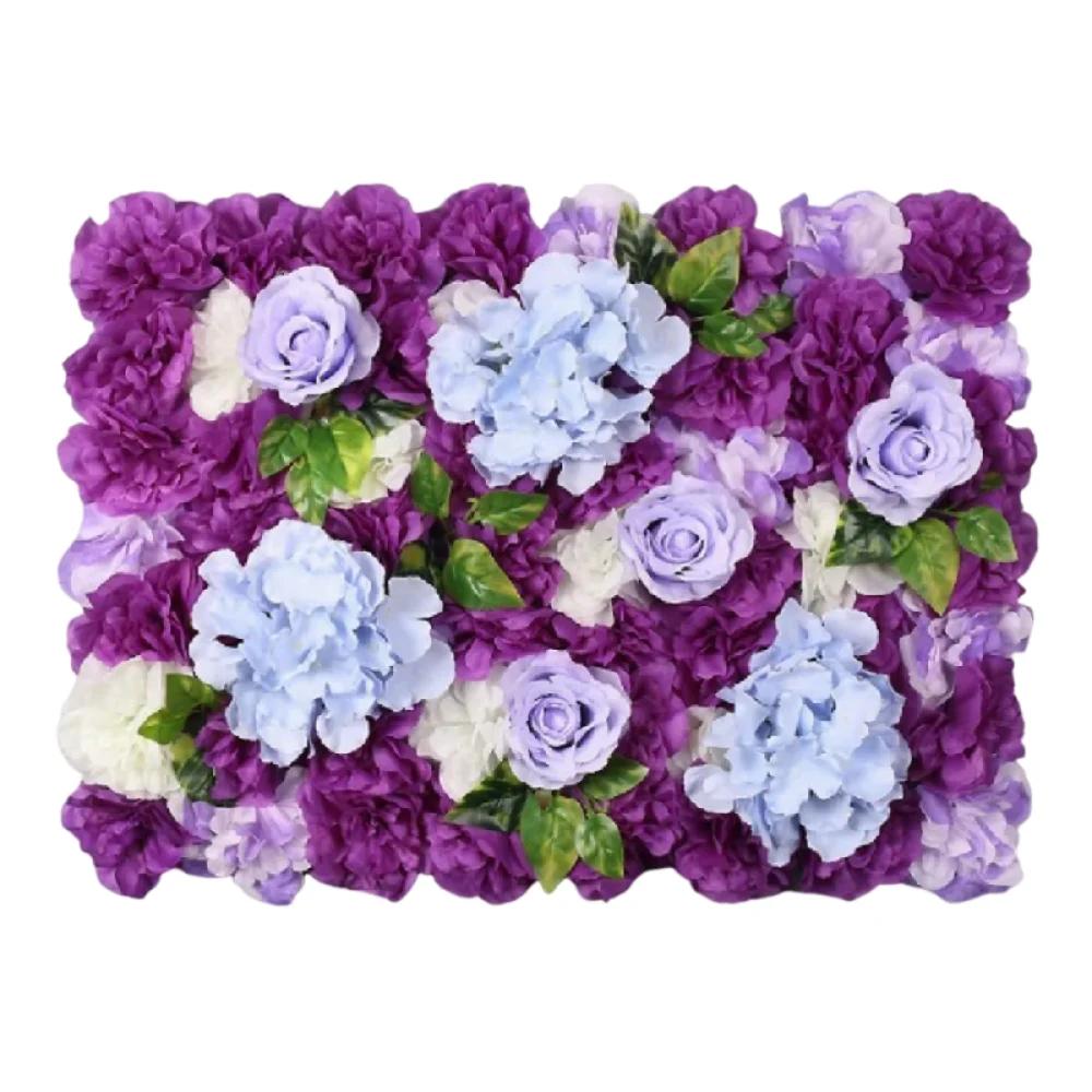 Handmade Artificial Flower Wall Panels Realistic Romantic Rose Wedding Background Durable 60X40cm Wedding Wall Backdrop