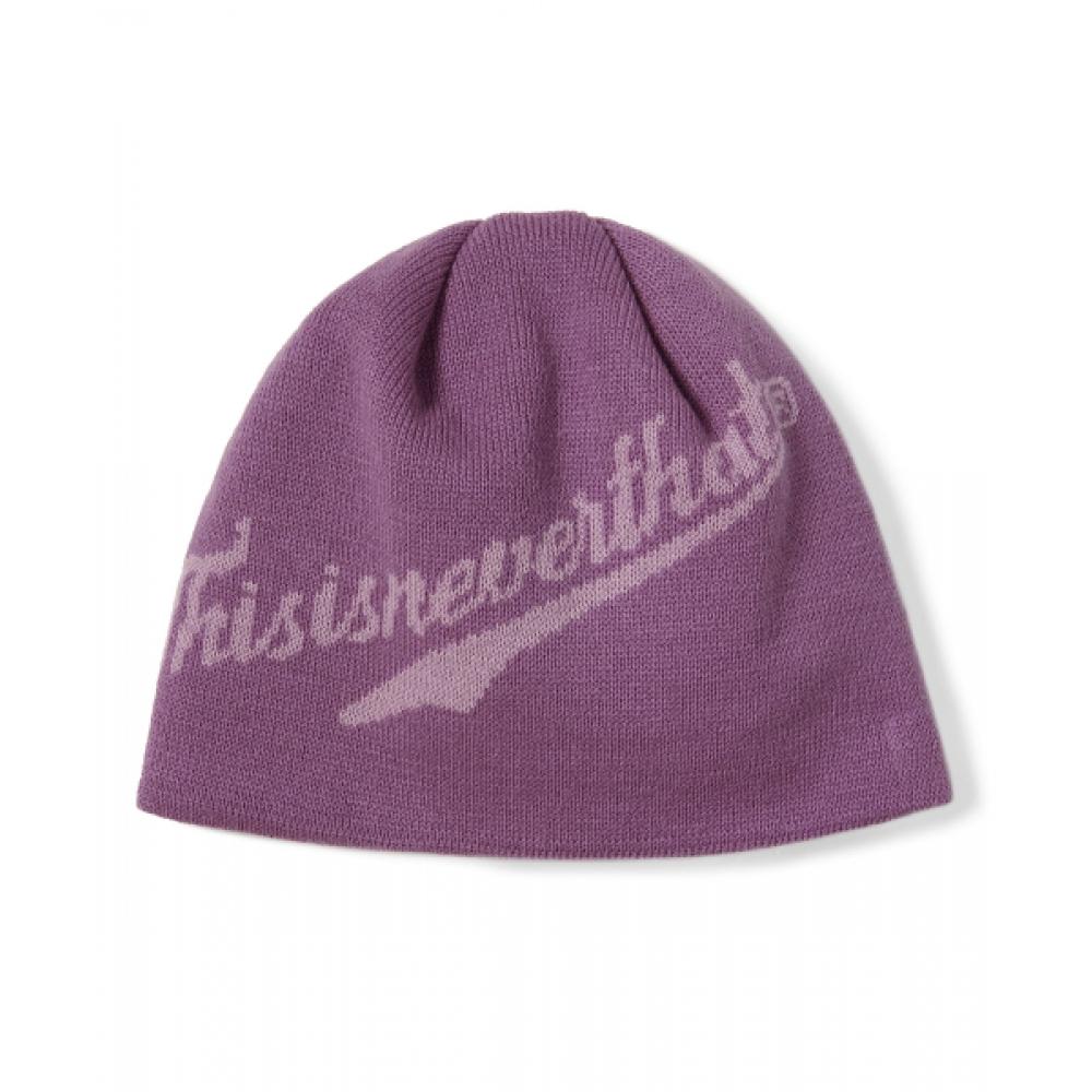 Thisisneverthat Script Logo No Cuff Beanie Lavender F