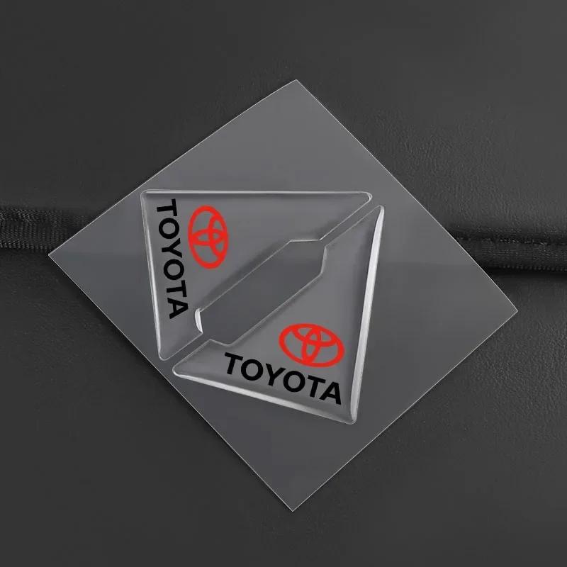2Pc Car Door Corner Cover Anti-Scratch Protection Sticker Styling for Toyota Auris Rav4 Yaris Hilux Corolla Prius Avensis Emblem