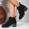 Fashion Comemore 2025 New Women Boots Lace Up Ankle Boots Zapatos Mujer Fashion High Heels Ladies Casual Spring Pumps Platform Heel 43