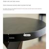 Black Nordic Solid Wood Sofa Side A Few Small Household Mini Round Coffee Table Modern Minimalist Low Stool Bedside Table