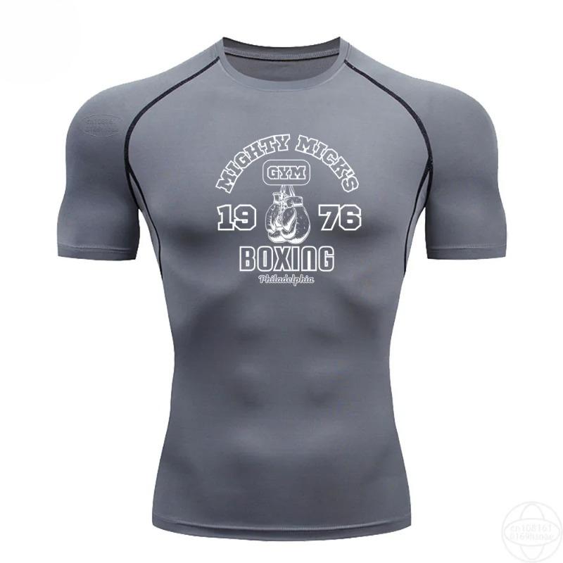 Sweat Absorbing Compression Men's Gym Fitness Jogging Training Top Summer Breathable Sports High Elasticity Quick-drying Casual T-shirt Tops