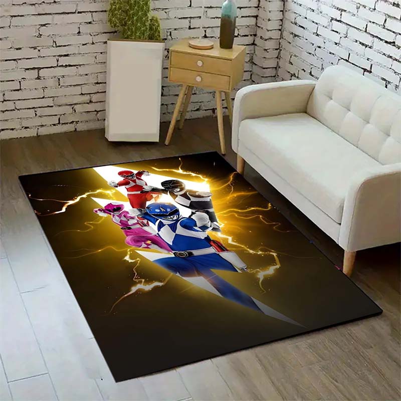 Bedroom, living room, office swivel chair rug, Super Sentai print, home bedroom bedside bathroom mat, housewarming gift.