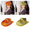 Jeweled Cowboy Hats Heavy Crystal Panama Hat Surprise Gift for Girl Boys Bride Hat for Carnivals Music Festival