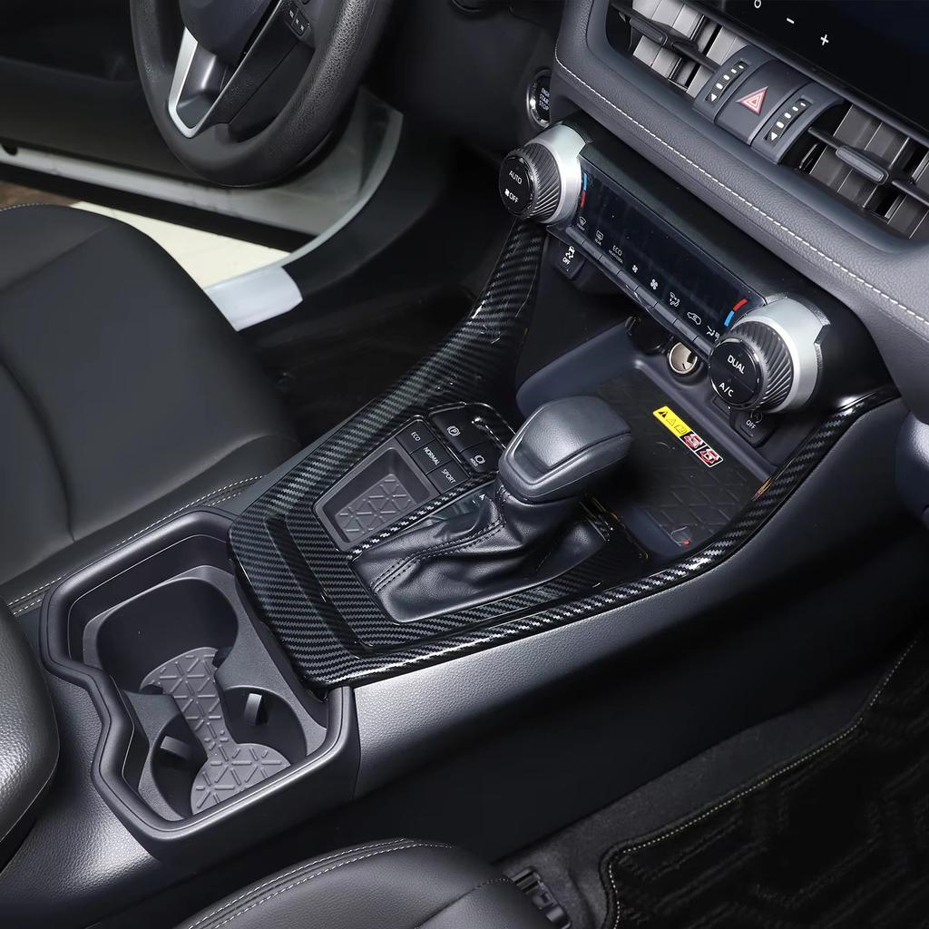 Für Toyota RAV4 2020-2026 ABS Kohlefaser Innenraum-Kit Armaturenbrett Konsole Schalthebel Panel Dekorationsabdeckung Zierleisten Aufkleber