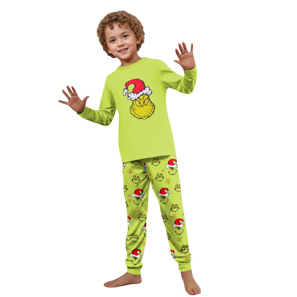 Trykk Søtt Familiesett Pyjamas, Hjemmeklær, Familiesett Langermet Topp Buksesett