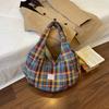 Womens Plaid Hobo Bag Casual Shoulder Handbag Large Tote Purse for Travel