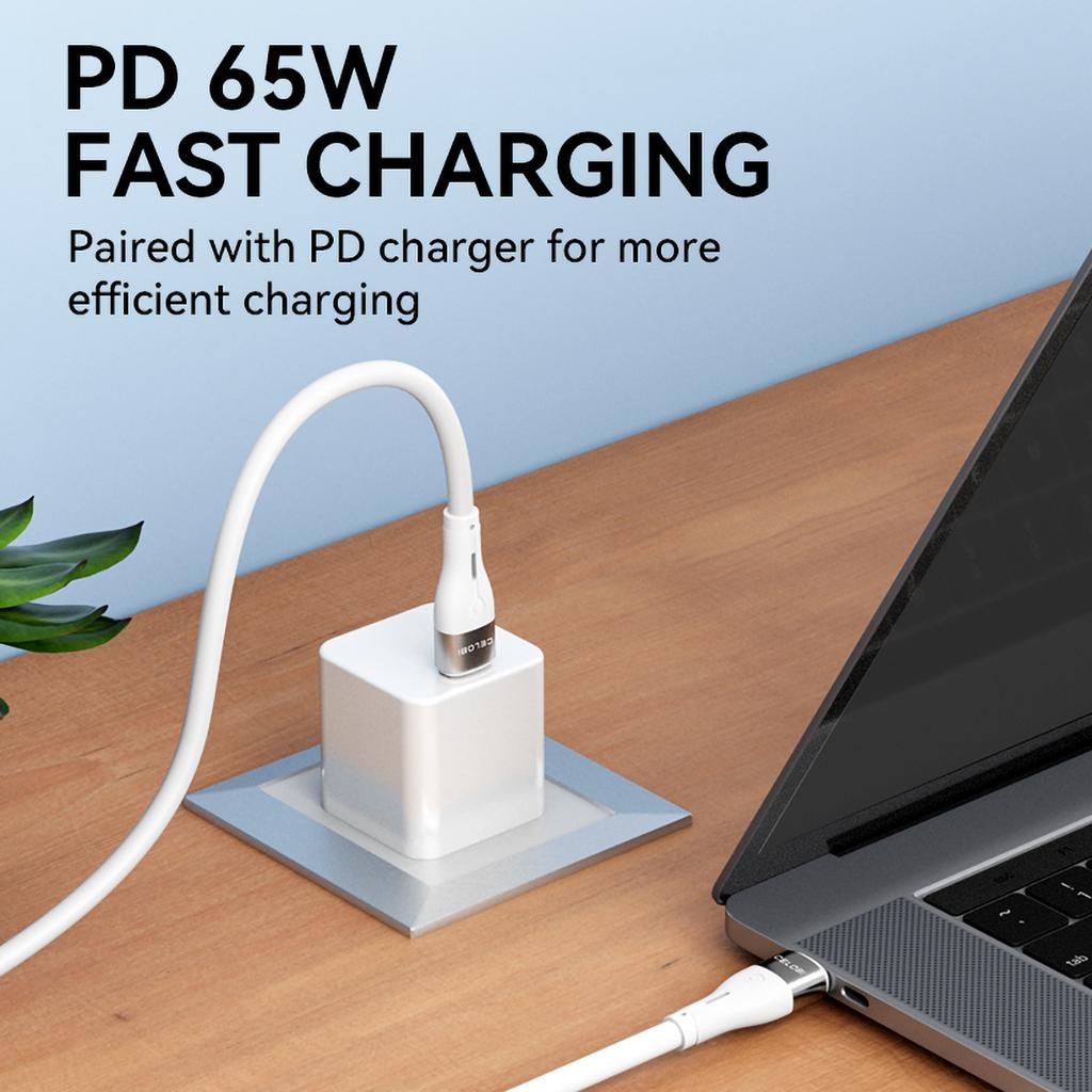 Wozinsky WSTCC2 USB-C To USB-C PD 65W Charging Cable, 2M - White