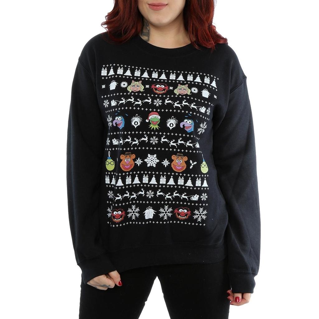 Disney Womens/Ladies The Muppets Christmas Heads Sweatshirt