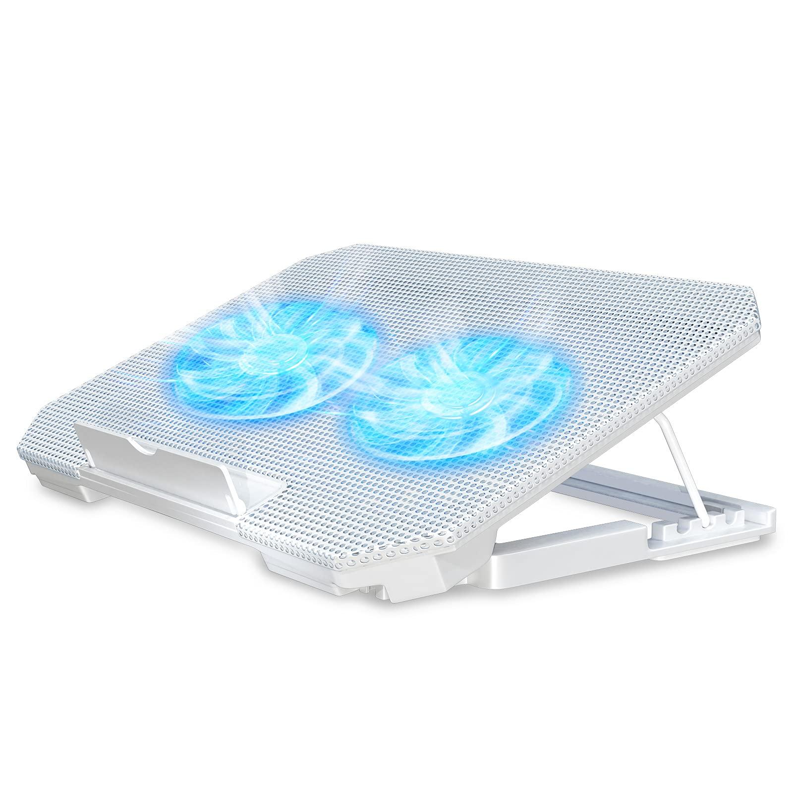 

Laptop Cooling Pad with Adjustable Height Two 5.1 Inches Fan 2 USB Ports Suitable for 12 -15.6 Laptops
