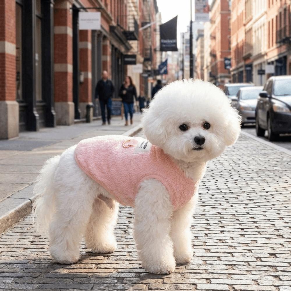 Jacquard Thicken Dog Velvet Vest Soft Cozy Dog Fleece Jacket Puppy Hoodies Autumn Winter