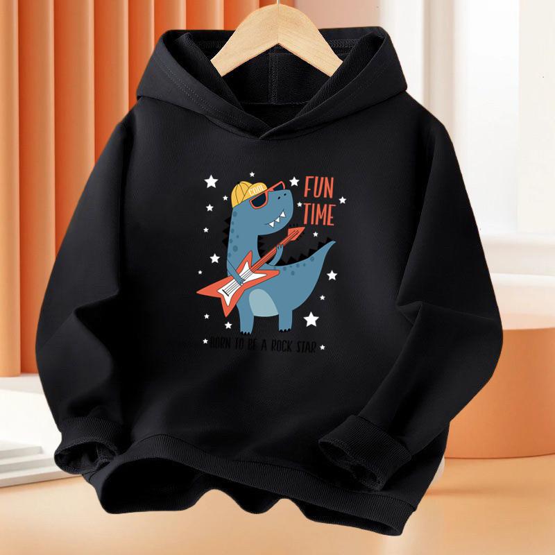 

Kawaii Dinosaur Cute Anime Hoodie Kids Funny Cartoon Pullover Hoody Streetwear Boys Thin Graphic Hoody 160