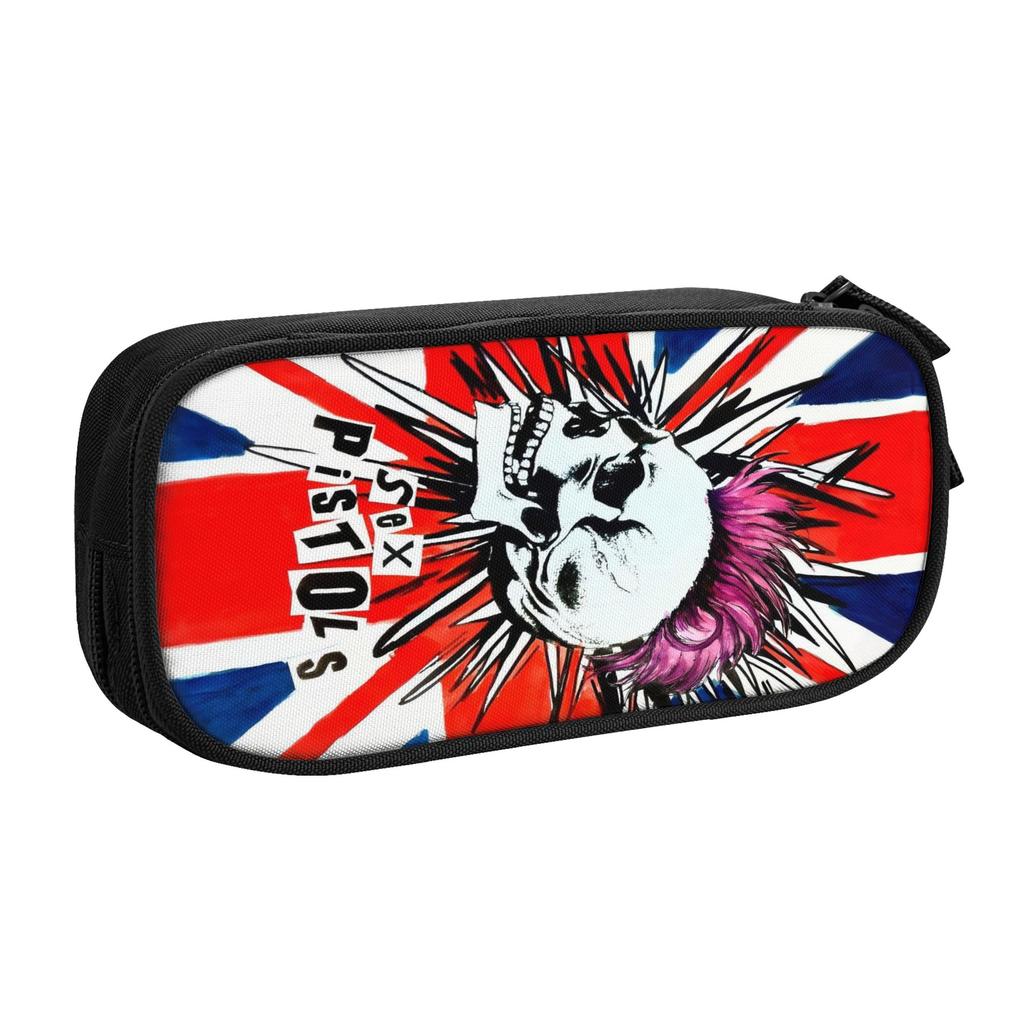Sex Pistols Punk Rock Pencil Case for Boy Girl Large Storage Heavy Metal Band Pen Bag Box Stationery