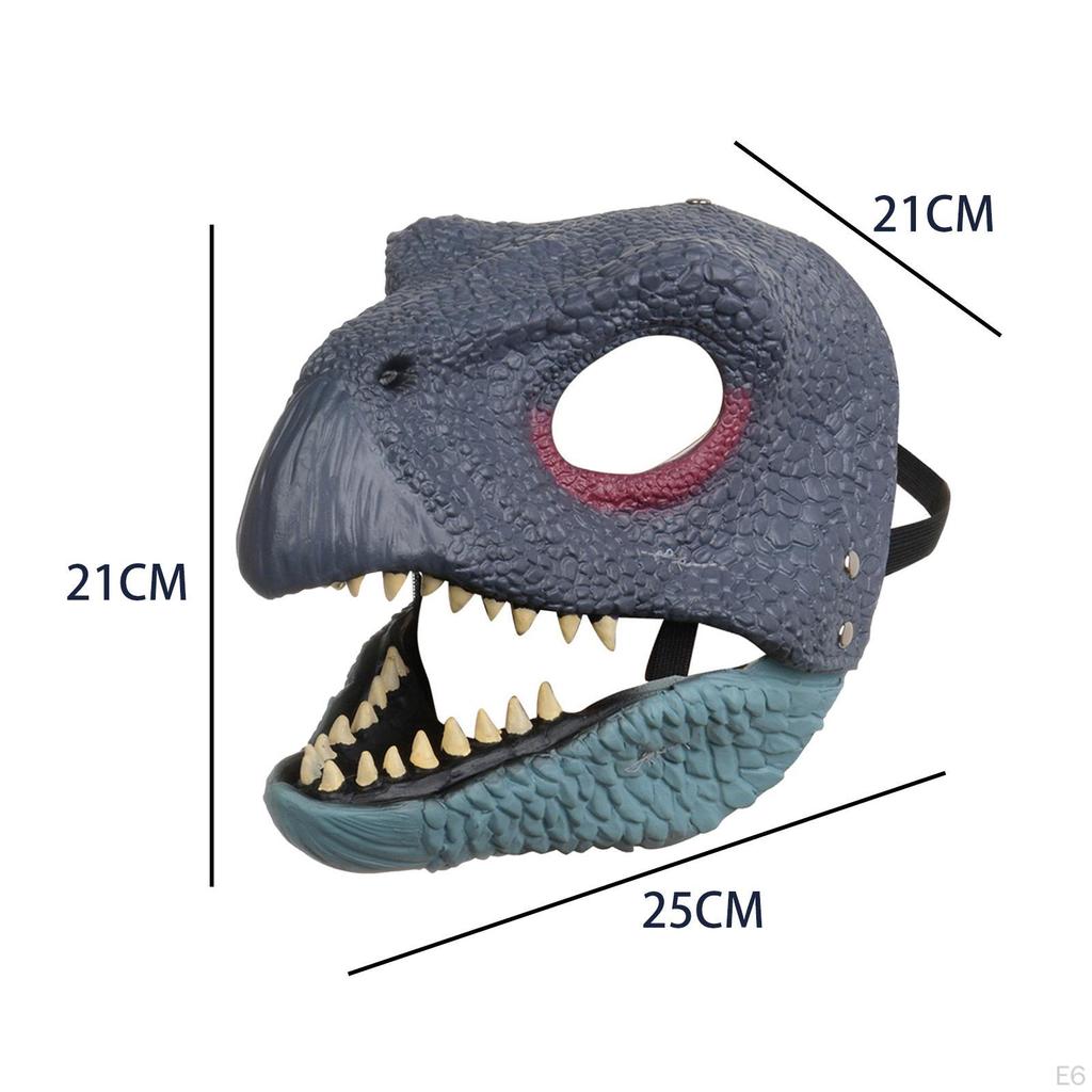 3D Dinosaurier Beweglicher Kiefer Cosplay Latex Kopf Rollenspiel für Maskerade Halloween Kostüm Bühne