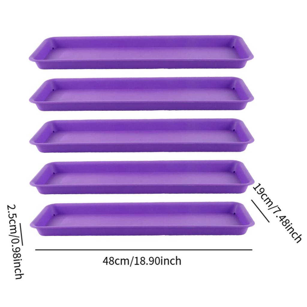 5Pcs Plant Saucers Plant Trays ,Rectangular, Flower Pot Trays, Flower Pot Saucers for Yard Garden Balcony Courtyard