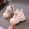Girls' Korean-style Martin boots, new autumn and winter soft-soled boots for young children, stylish single-lining boots, boys' non-slip leather
