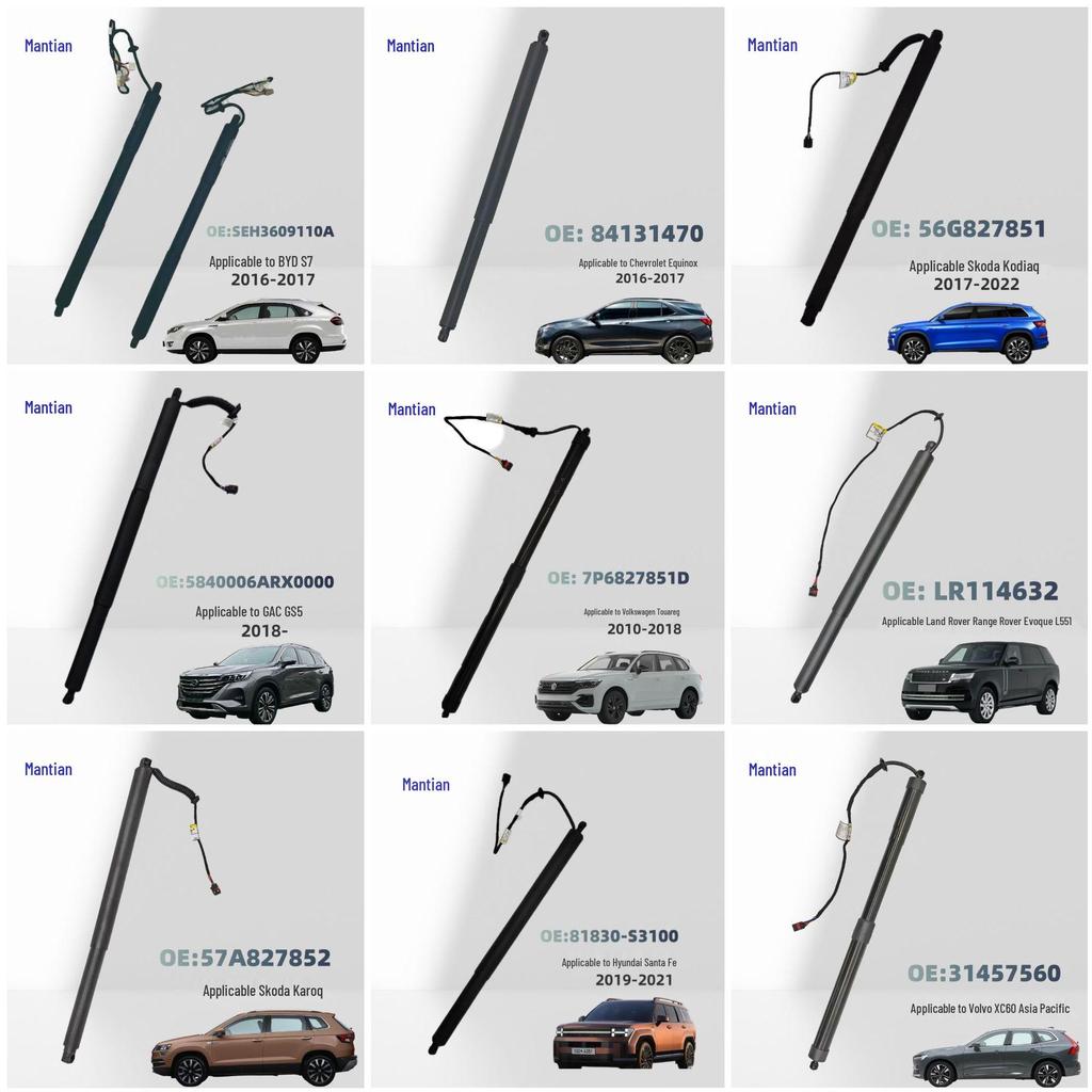 Suitable for the Toyota Highlander 2.7 and 3.5, 68910-09120 and 68920-09120 fit power tailgate struts.