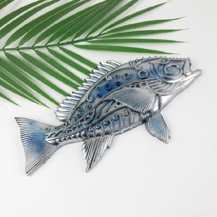 Soft Silicone Mold for DIY Craft Wall Hanging Decorations Embossed Fish Shaped Design Crystal Epoxy Resin Casting Mould
