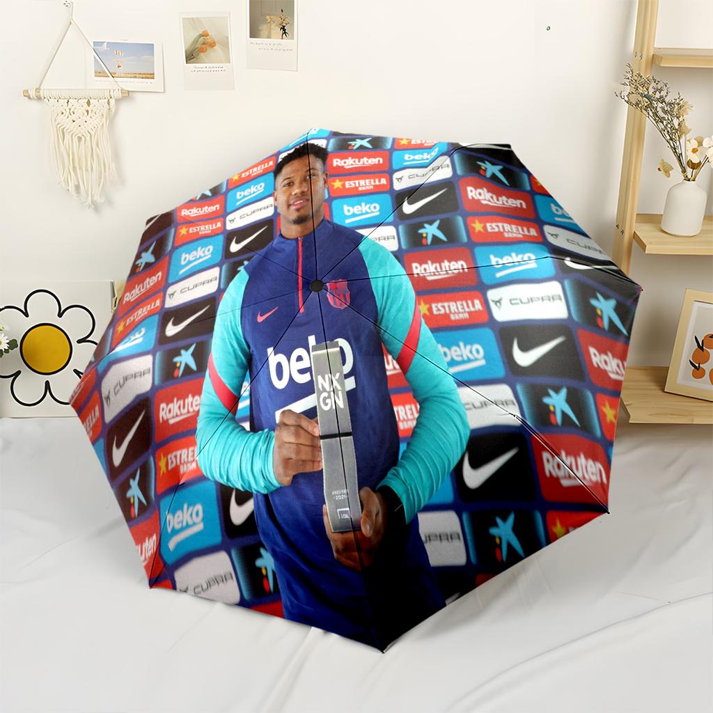 Football Player Celebration Gesture Automatic Umbrella Sturdy 8-Rib Shaft Foldable Design Travel Essential Fashion Lovers