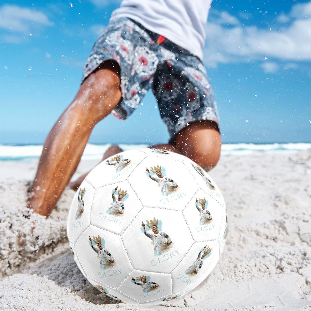Cristiano Ronaldo Pallone da Calcio Misura 5 Cucito a Macchina per Allenamento e Partite Indoor/Outdoor Regalo Unico per gli Amanti del Calcio