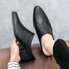 Fashion Men Half Dragged Leather Shoes British One Step Casual Comfortable Fashion Leather Shoes Men Business Brand Shoes Size 38-46