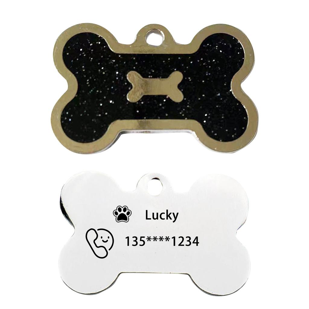 Pet Tag Keychain Pendant Cross-border Stainless Steel Holiday Gift Small Gift Engraved Metal Keychain