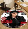 Michael Jackson Muster Runder Teppich, Innen-/Außenmatte, für Picknick, Spielzimmer, Schlafzimmer, Büro, Wohnzimmer, Heimdeko Teppich, Geburtstagsgeschenk